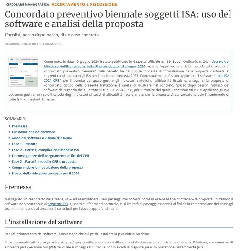 Concordato preventivo Biennale: Un caso concreto